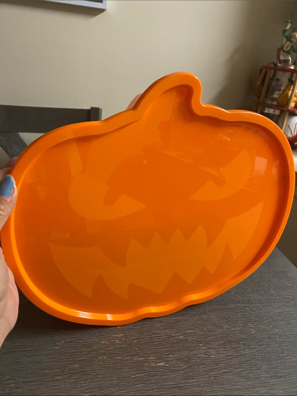 Orange Pumpkin-Shaped Serving Platter - Seasonal Home Kitchen